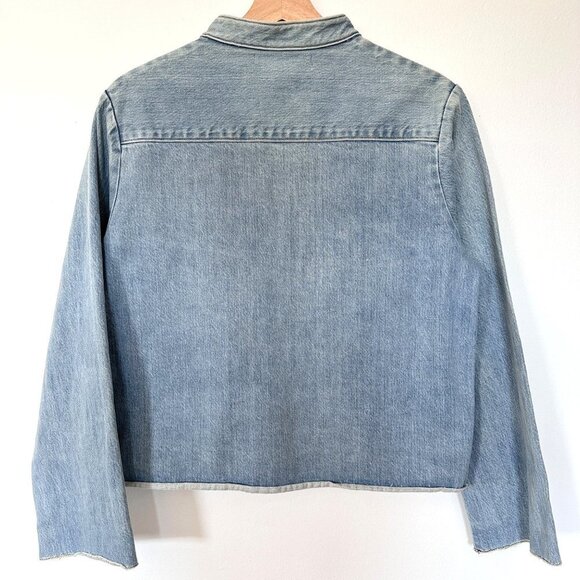 Women's SELVA NEGRA Size S Lucille Jacket, Sea Salt Pockets Ruffle $300 - Picture 2 of 16